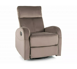 OLIMP VELVET forgatható karosszék, Cappuccino Bluvel 38