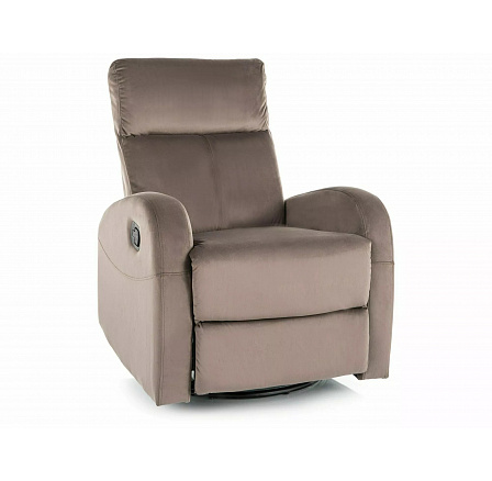 OLIMP VELVET forgatható karosszék, Cappuccino Bluvel 38