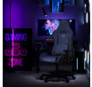 Sötétkék szövet gamer szék Starter