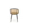 Étkezőszék K508, Sötétzöld/Rattan/Fekete