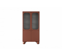 Dwudrzwiowa witryna Sonatia II do salonu 100 cm - burgund