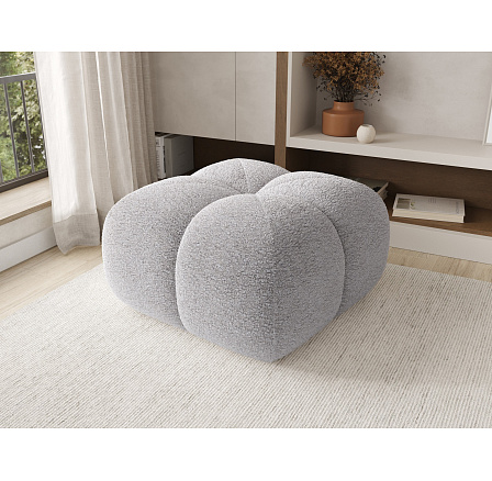 Kárpitozott puff Covio, szürke chenille Kendell 03 85x52 Kárpitozott puff Covio, szürke chenille Kendell 03 85x52