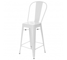Paris Back bárszék 66 cm fehér, Tolix inspirációval