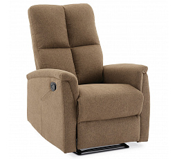 Polohovací křeslo, hnědá, látka, TV-916 BR2