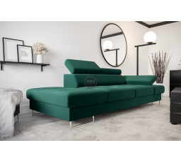 SOFA GALAXY II SZEZLONG 235 CM - Odcienie zieleni , Szezlong po lewej - lewa strona