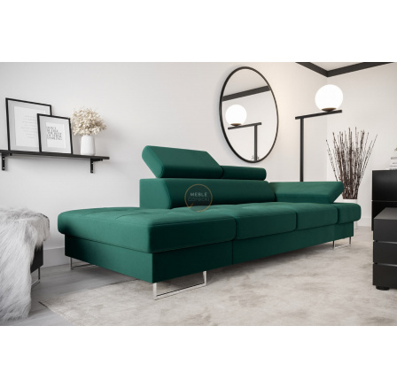 SOFA GALAXY II SZEZLONG 235 CM - Odcienie zieleni , Szezlong po lewej - lewa strona