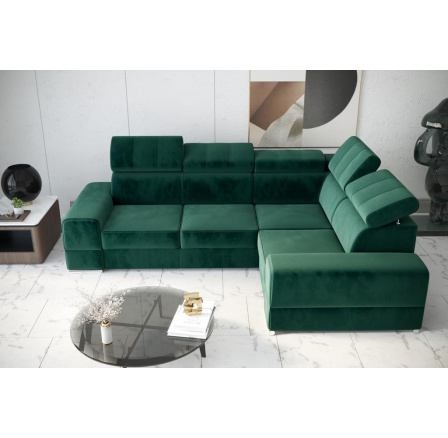 NAROŻNIK ROYAL II 280×210 - prawa , Odcienie zieleni