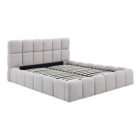 Łóżko 160x200 MURCJA z Pojemnikiem Szare Boucle