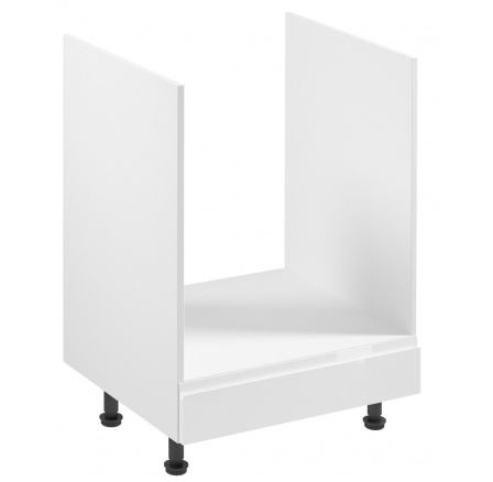 Konyhai alsó szekrény - ASPEN D60ZK, Fehér/Fényes fehér