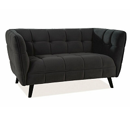 CASTELLO 2 kanapé Velvet, fekete Bluvel 19/wenge