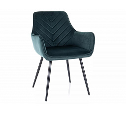 Étkezőszék FIG VELVET, Zöld Bluvel 78/Fekete