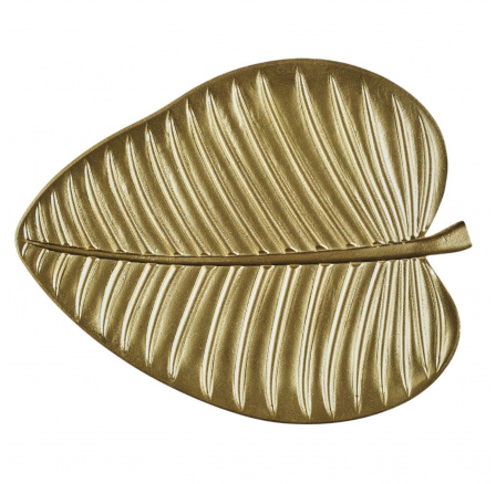 Dekoratív tálca Levél 30 cm arany