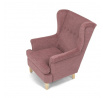 Křeslo ušák, růžová látka, AK-388 PINK2
