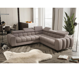 NAROŻNIK ROZKŁADANY ASPEN MAX 260x260 CM - prawa , Odcienie beżu