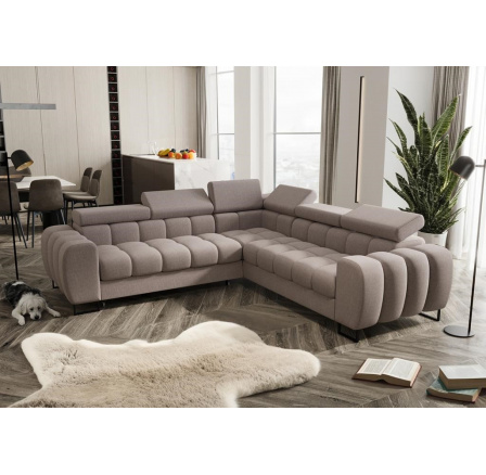 NAROŻNIK ROZKŁADANY ASPEN MAX 260x260 CM - prawa , Odcienie beżu