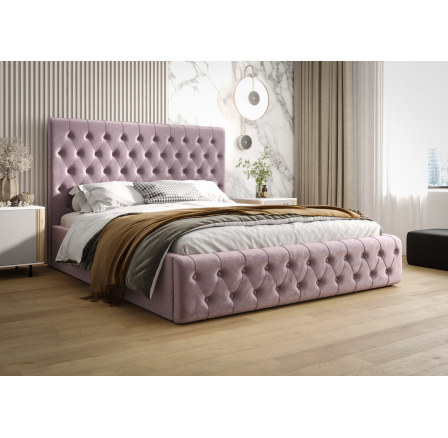 ŁÓŻKO VALENTINO Z POJEMNIKIEM - 180x200 , Metalowy na podnośnikach gazowych