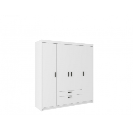 Šatní skříň Enja 4D2S, bílá