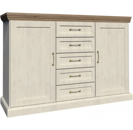 ROYAL K2D komód, Északi fenyő + Vad tölgy