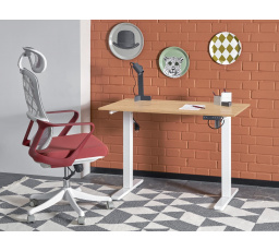 Íróasztal B53, artisan tölgy / fehér