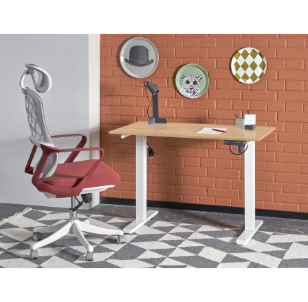 Íróasztal B53, artisan tölgy / fehér