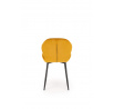 Étkezőszék K538 VELVET, Mustársárga Bluvel 68/Fekete