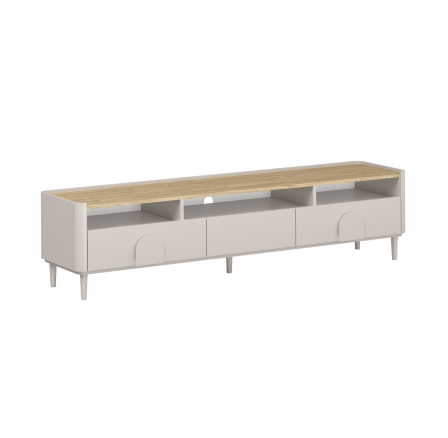 AMILIO RTV 200 1K2SZ - cashmere / dąb olejowany / uchwyty cashmere / nogi cashmere AMILIO RTV 200 1K2SZ - cashmere / dąb olejowany / uchwyty cashmere / nogi cashmere