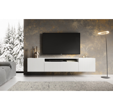 Fali TV szekrény NOEMI Fehér+Fehér