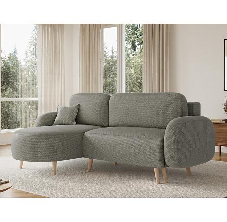 Bawal corner sofa with sleeping function and storage compartment, green bouclé, left-hand side Tonall 33 188x100 Left 1