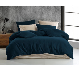 Mušelínový povlak na polštář 40x40 cm tmavě modrý