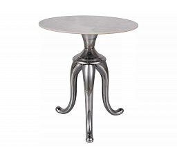 SNAKE konferencia asztal, Fehér márvány hatás/Ezüst