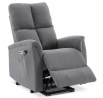 Polohovací křeslo, elektrické zabudované ovládání, šedá, látka, TV-929 GREY2