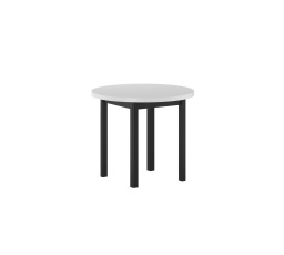 Kerek fehér/fekete asztal Fi90 ST24-FX 90