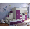 Vyvýšená postel PARADISE 5, Kašmír Fialová lesk