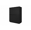 Šatní skříň NICOLE 3D 150 BOGART, černý mat / černé úchyty