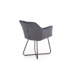 Étkezőszék K377, szürke bársony