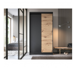 Esville II Dąb Artisan, Czarny Mat 220x60