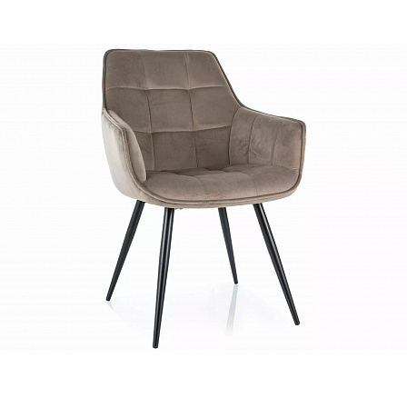 LILIA VELVET étkezőszék, Sötét Bézs Bluvel 40/fekete