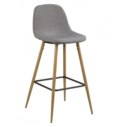 Vilma bárszék magas világosszürke/tölgy