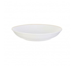 Mély tányér Pearl Gold 20cm fehér