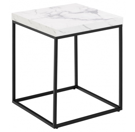 Barossa asztal 40x40cm fehér márvány