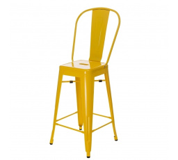 Hoker Paris Back 66cm sárga, Tolix által inspirált