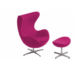 Tojás fotel lábtartóval, kasmír 39 amarant PREMIUM