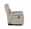 Polohovací křeslo, elektrické kabelové ovládání, béžová, látka, TV-7072 LAN2