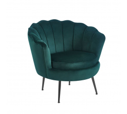 Velvet zöld fotel /fekete lábak/ LC-032-1