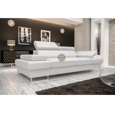 SOFA GALAXY II 235 CM - Biała eko skóra