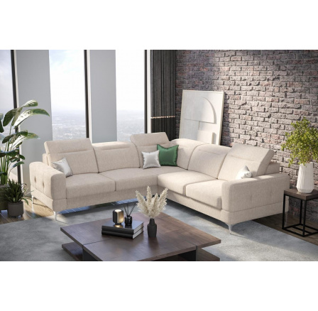 NAROŻNIK ROZKŁADANY MALIBU MAX 250x250 - prawa , Odcienie beżu