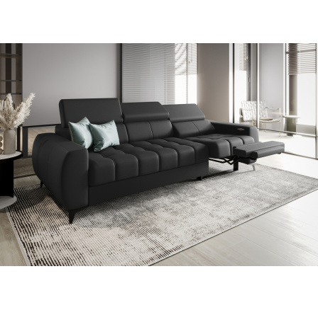 SOFA PORTO III RELAX 263 CM SKÓRA NATURALNA - Skóra ciemny szary , Strona prawa
