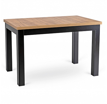 Stół SKUBI Rozkładany 120-160 cm Dąb Craft/Czarny