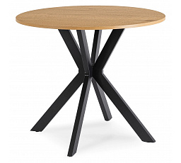 Stół LAUREN 90 cm Dąb Złoty/Czarny