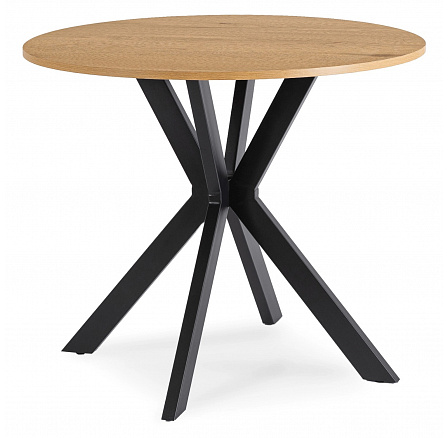 Stół LAUREN 90 cm Dąb Złoty/Czarny